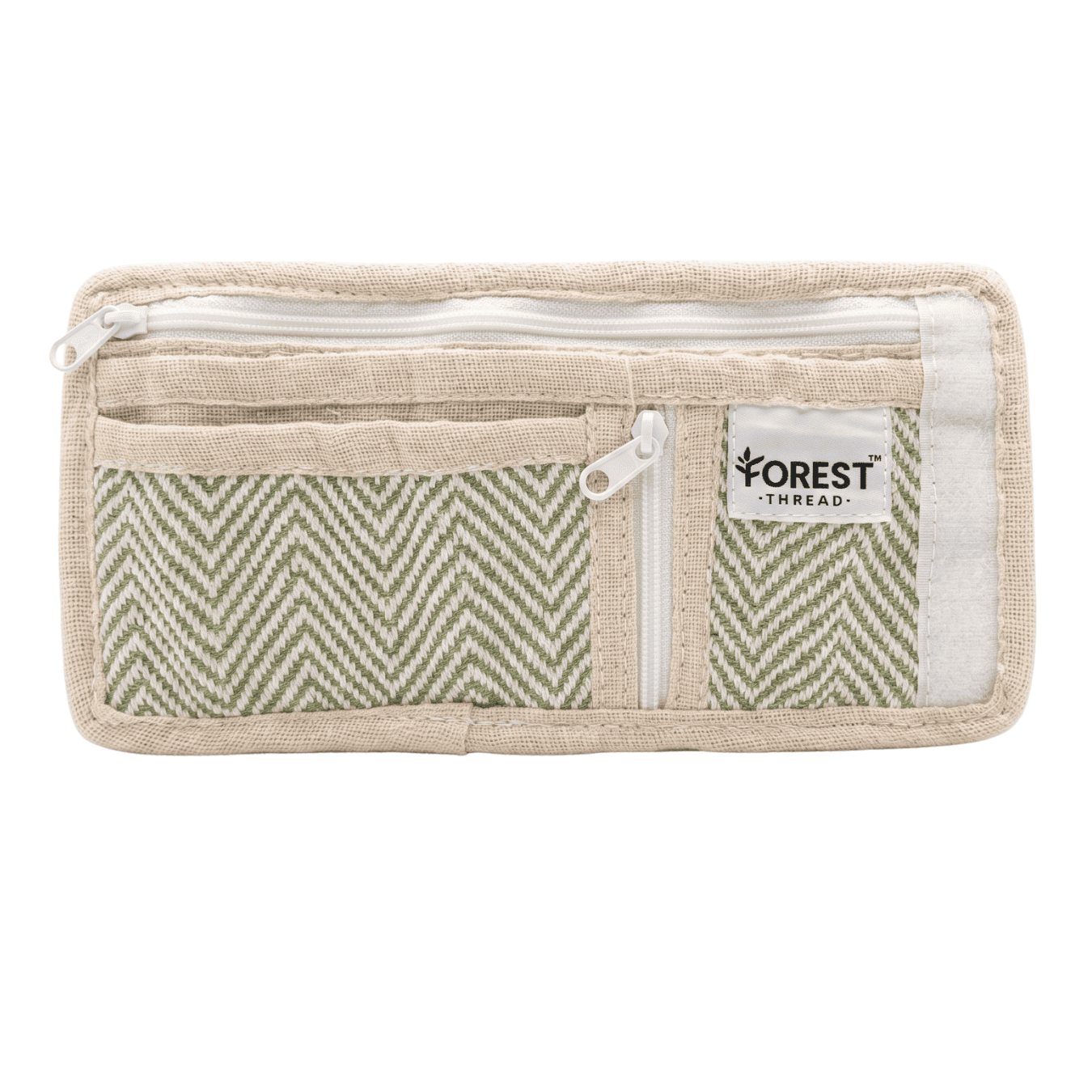 Herringbone Hemp Wallet (Light Green)