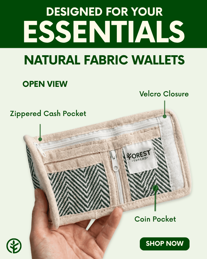 Forest Thread Mens Wallet Internal View